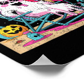 Dode binnen dan buiten grappige Ghost Beach Art Poster (Hoek)