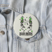 Dode binnen, maar het is St Patrick's Day - Skelet Ronde Button 4,0 Cm (In situ)