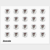 Dode binnen maar nog steeds Schattigee zachte Goth Ronde Sticker (Vel)