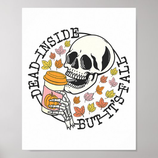 Dode binnen maar zijn Herfst Halloween Poster (Voorkant)