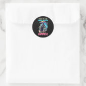 Dode Binnen Sarcastisch Gotisch Skelet Halloween Ronde Sticker (Tas)