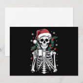 Dode Binnenkant Skelet Kerst Koffie Liefhebber Ges Feestdagenkaart (Voorkant / Achterkant)