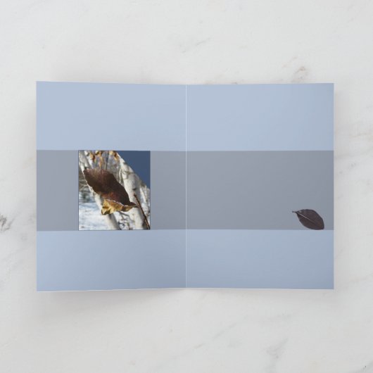 Dode Bladeren in Berk Kaart (Binnen)