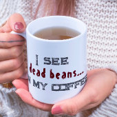 Dode bonen witte Halloween koffie Mok