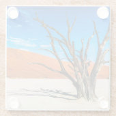 Dode boom in Deadvlei, Namibië Glazen Onderzetter (Achterkant)