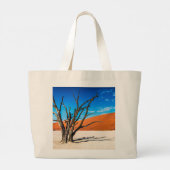 Dode boom in Deadvlei, Namibië Grote Tote Bag (Achterkant)