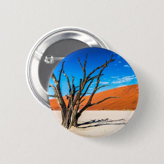 Dode boom in Deadvlei, Namibië Ronde Button 5,7 Cm (Voorkant /achterkant)