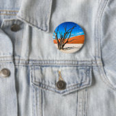 Dode boom in Deadvlei, Namibië Ronde Button 5,7 Cm (In situ)