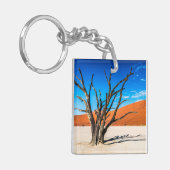 Dode boom in Deadvlei, Namibië Sleutelhanger (Voorkant Links)