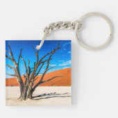 Dode boom in Deadvlei, Namibië Sleutelhanger (Achterkant)