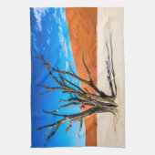 Dode boom in Deadvlei, Namibië Theedoek (Verticaal)