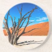 Dode boom in Deadvlei, Namibië Zandsteen Onderzetter (Voorkant)