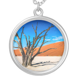 Dode boom in Deadvlei, Namibië Zilver Vergulden Ketting