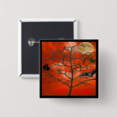 Dode boom onder een Oranje Scary Sky Button (Voorkant /achterkant)