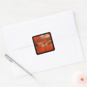 Dode boom onder een Oranje Scary Sky Sticker (Envelop)