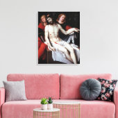 Dode Christus Gesteund door Twee Angels (Ribalta) Canvas Afdruk (Insitu (Woonkamer))
