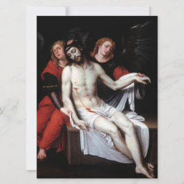 Dode Christus Gesteund door Twee Angels (Ribalta) Kaart