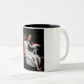 Dode Christus Gesteund door Twee Angels (Ribalta) Tweekleurige Koffiemok (Voorkant rechts)