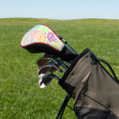 Dode Damask Colorful Sugar Skulls Golf Hoesje Golfheadcover (Insitu)