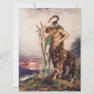 Dode dichter die door een centaur wordt gedragen kaart