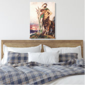 Dode dichter die door een Centaur (Zonsondergang)  Canvas Afdruk (Insitu (Slaapkamer))