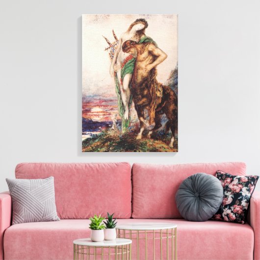 Dode dichter die door een Centaur (Zonsondergang) Canvas Afdruk (Insitu (Woonkamer))