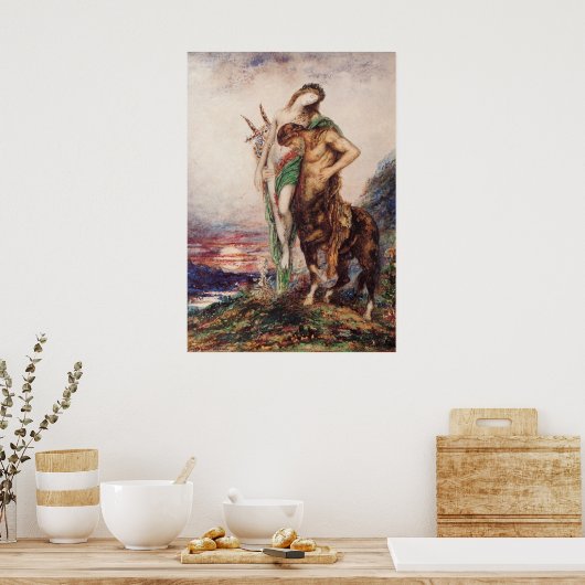 Dode dichter die door een Centaur (Zonsondergang)  Poster (Keuken)