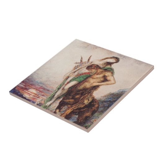 Dode dichter die door een Centaur (Zonsondergang) Tegeltje (Zijkant)