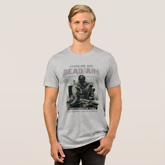 Dode doelstelling Tri-Blend shirt (Voorkant volledig)