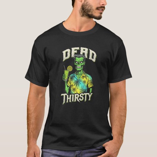 Dode Dorstige Grappige Zombie Zomer Tussen Ondood  T-shirt (Voorkant)