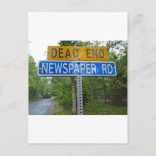DODE EINDNIEUWSPAPIEREN BRIEFKAART