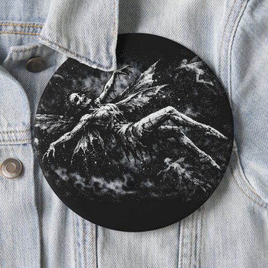 Dode fee door BurnsInHell Ronde Button 6,0 Cm (In situ)