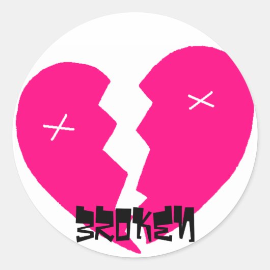 Dode gebroken hart sticker (Voorkant)