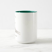 Dode Gorgeous Naam Jaar Gotische Skelet Wilde Bloe Mok (Midden)