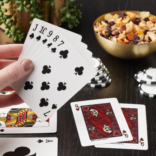 Dode Hartendame Pokerkaarten (Insitu)