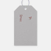 DODE HOOFD SANTA SKULL, CHRISTMAS SKELETON HUMOR CADEAULABEL (Achterkant)