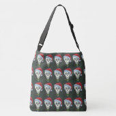 DODE HOOFD SANTA SKULL, CHRISTMAS SKELETON HUMOR CROSSBODY TAS (Achterkant)
