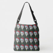 DODE HOOFD SANTA SKULL, CHRISTMAS SKELETON HUMOR CROSSBODY TAS (Voorkant)