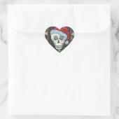 DODE HOOFD SANTA SKULL, CHRISTMAS SKELETON HUMOR HART STICKER (Tas)