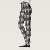 DODE HOOFD SANTA SKULL, CHRISTMAS SKELETON HUMOR LEGGINGS (Links)