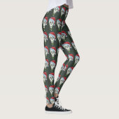 DODE HOOFD SANTA SKULL, CHRISTMAS SKELETON HUMOR LEGGINGS (Rechts)