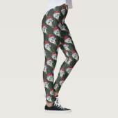 DODE HOOFD SANTA SKULL, CHRISTMAS SKELETON HUMOR LEGGINGS (Rechts)