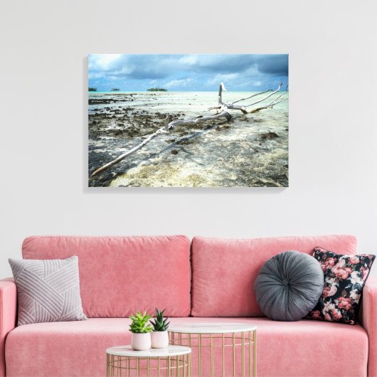 Dode hout in de Pacific canvas print (Insitu (Woonkamer))
