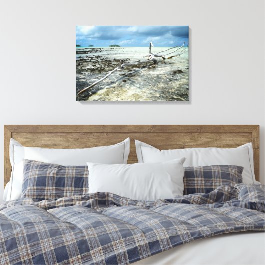 Dode hout in de Pacific canvas print (Insitu (Slaapkamer))