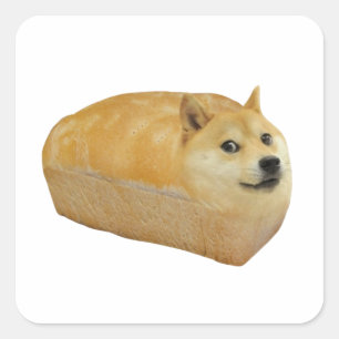 Dode in het gelezen brood vierkante sticker