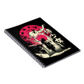 Dode Japanse Samurai Warrior Japan Szwaardveer Notitieboek (Rechterzijde)