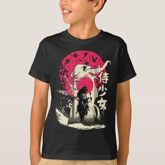 Dode Japanse Samurai Warrior Japan Szwaardveer T-shirt (Voorkant)
