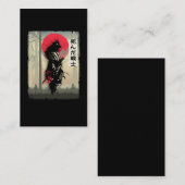 Dode Japanse Samurai Warrior Japan Szwaardveer Visitekaartje (Voorkant / Achterkant)