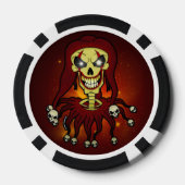 Dode Joker Screwball Graphics Poker Chips (Achterkant)