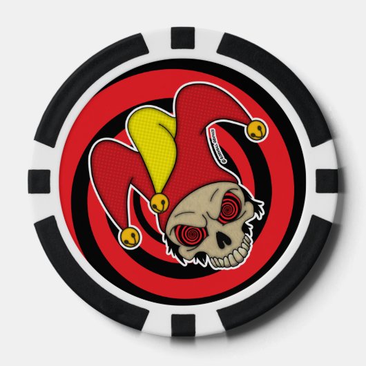 Dode Joker Screwball Graphics Poker Chips (Voorkant)